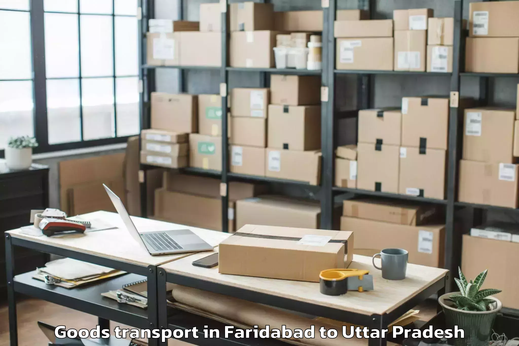 Easy Faridabad to Chandausi Goods Transport Booking